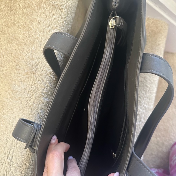 DKNY Gray Genuine Leather Bag With Handles - Picture 5 of 10